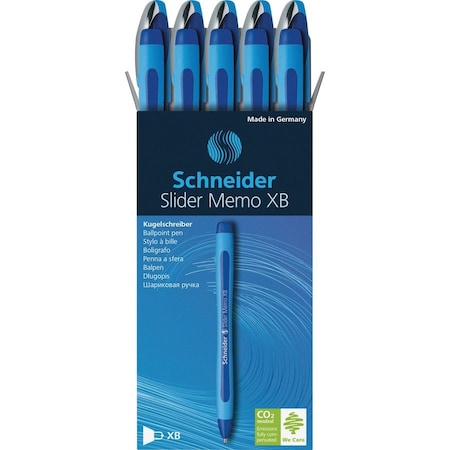 Rediform Pen, Ballpoint, Slider Memo, 1.4mm Point, 10/PK, Blue 10PK RED150203
